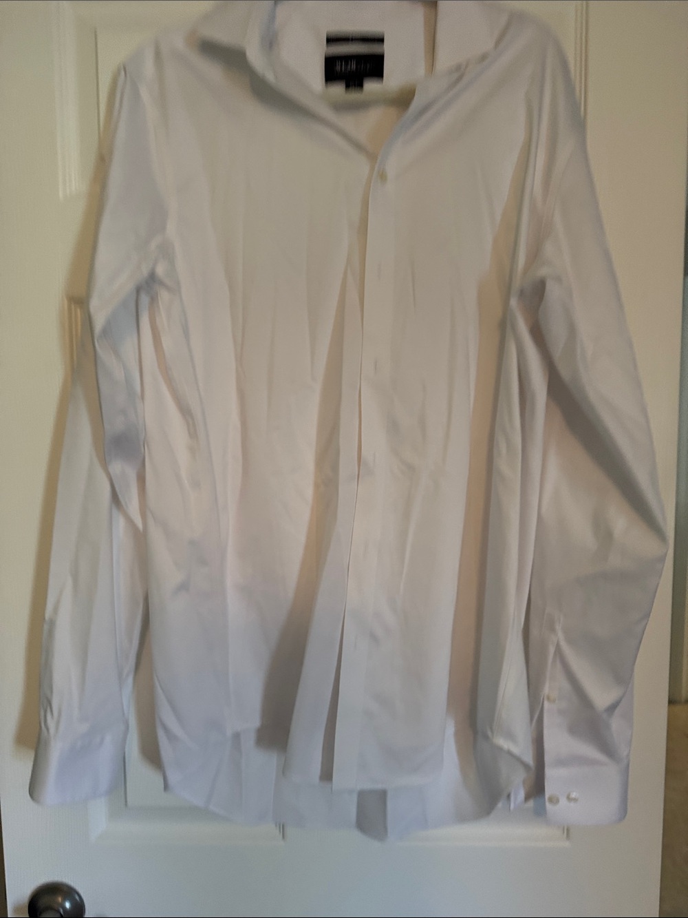 Kenneth Cole White Men's Long Sleeve Dress Shirt